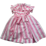 Le Bebe Abito Mezza Manica Fantasia A Righe per Neonata LBG6361 BIANCO/ROSA LE BEBE 
