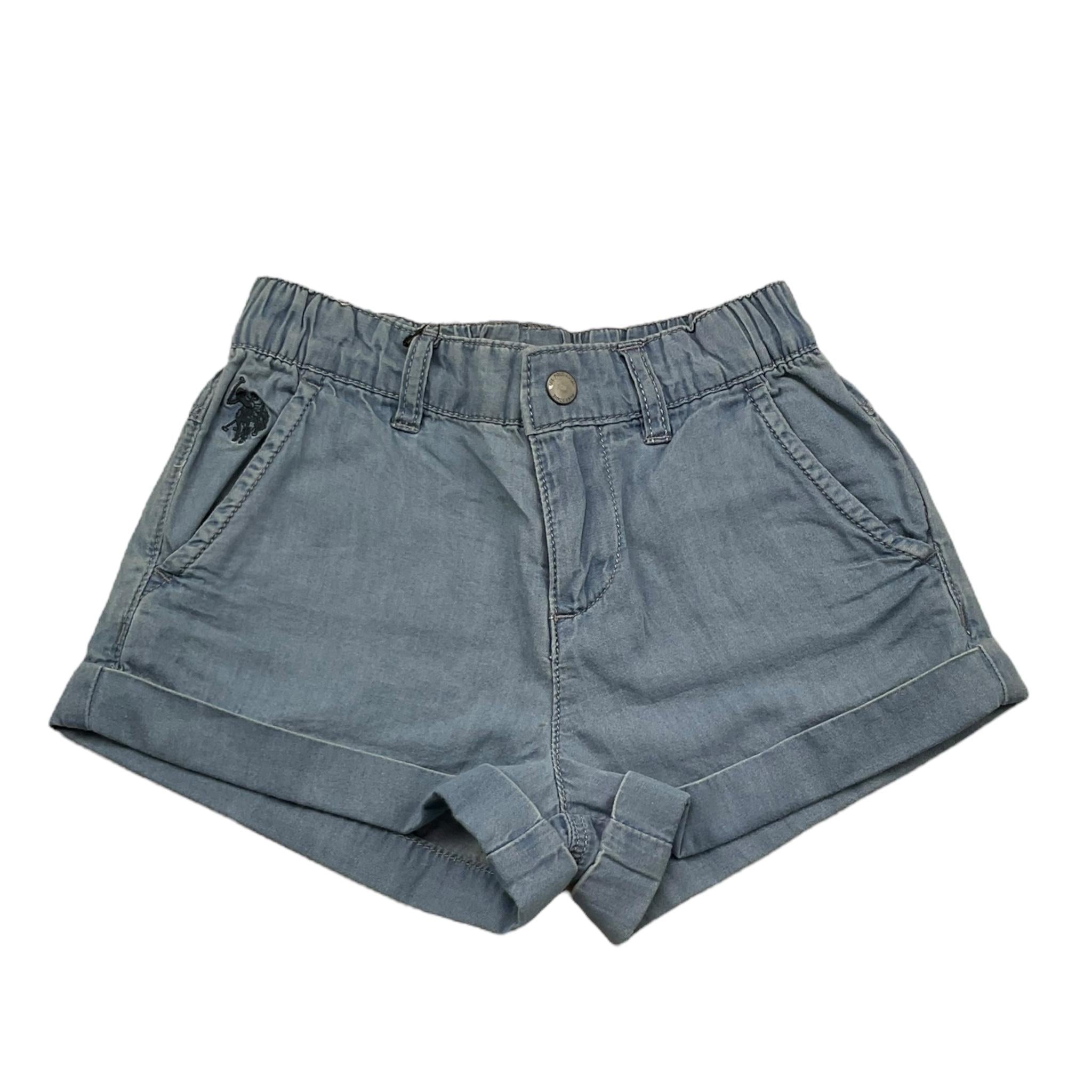 U.S. Polo Assn Short Tinta Unita In Denim con Elastico In Vita per Bambina US416570022 AZZURRO U.S. POLO ASSN 