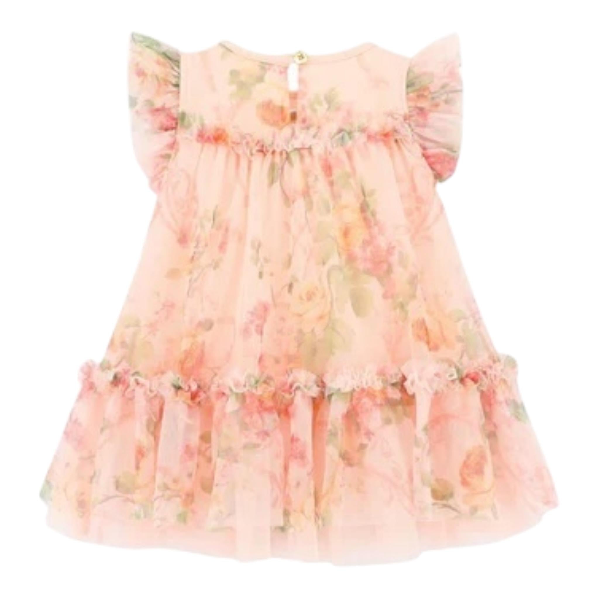 Angel'S Face Abito Tinta Unita con Tulle per Neonata ROSEBUDX PESCA ANGEL'S FACE 