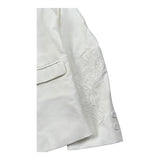 Ermanno Scervino Giacca Tinta Unita Doppiopetto con Ricami per Bambina SFGC008 BIANCO ERMANNO SCERVINO 