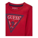 Guess Shirt Girocollo Tinta Unita con Stampa per Neonato N841I24K8HM0 ROSSO GUESS 