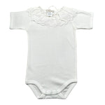 Seerose Completo 2 Pezzi Coulotte Tinta Unita con Tulle-Body per Neonata 362 BIANCO SEEROSE 