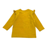 Name.It Shirt Crew Neck Solid Color With Yellow Print For Baby Girl