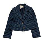 Trussardi Giacca Tinta Unita con Fantasia A Righe per Bambina TGP26087GC BLU TRUSSARDI 