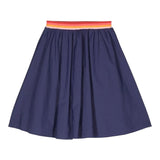 Kenzo Blue Printed Solid Color Skirt For Girls