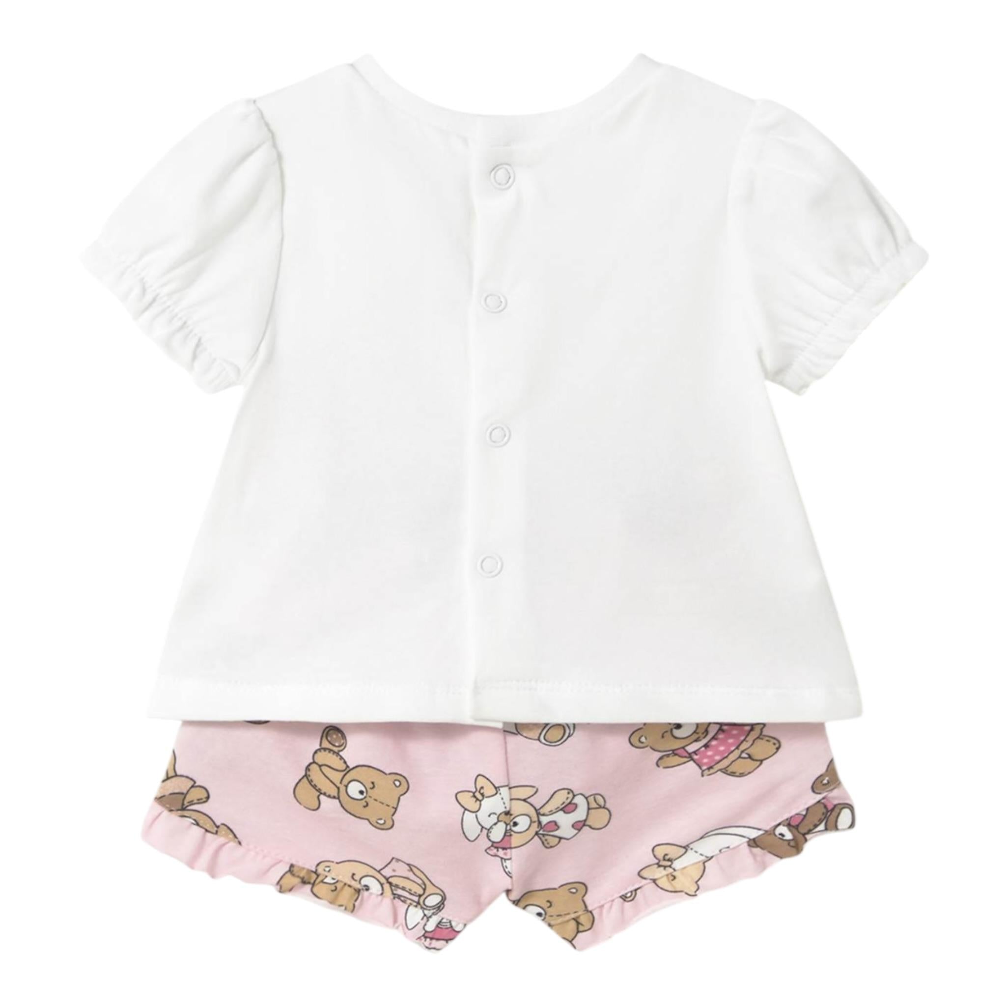 Mayoral Completo 2 Pezzi T-Shirt-Culotte Bianco/Rosa per Neonata 3EK116XX BIANCO/ROSA MAYORAL 