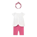 Mayoral Completo 3 Pezzi Canotte-Leggins-Fascia Capelli per Neonata 1763 BIANCO MAYORAL 