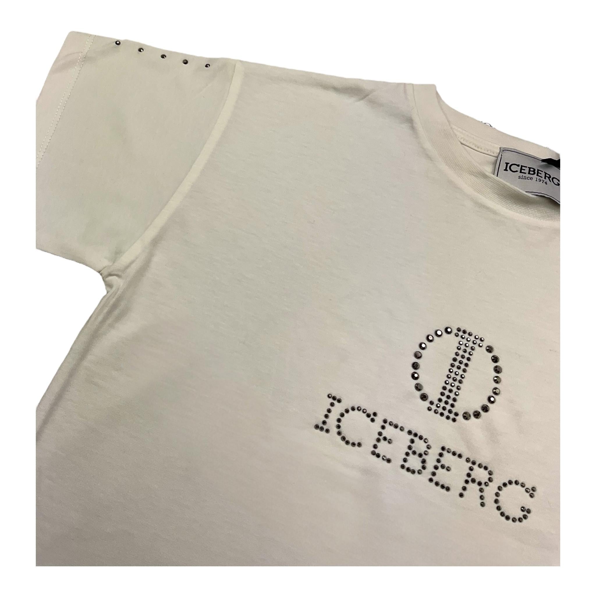 ICEBERG t-shirt girocollo tinta unita cn brillantini Bianco per Bambina TSICE5361J BIANCO ICEBERG 