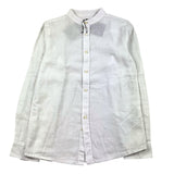 Dan John Long Sleeve Shirt Solid Color Korean Collar White For Boys