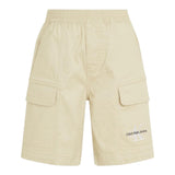 Calvin Klein Bermuda Tinta Unita con Stampa per Bambino IB0IB02057XX VERDE CALVIN KLEIN 