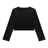 Guess Giubbino In Ecopelle Modello Crop con Zip per Bambina J4RL06WE8D0 NERO GUESS 
