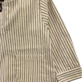 Aventiquattrore Beige Striped Long Sleeve Hooded Shirt for Baby