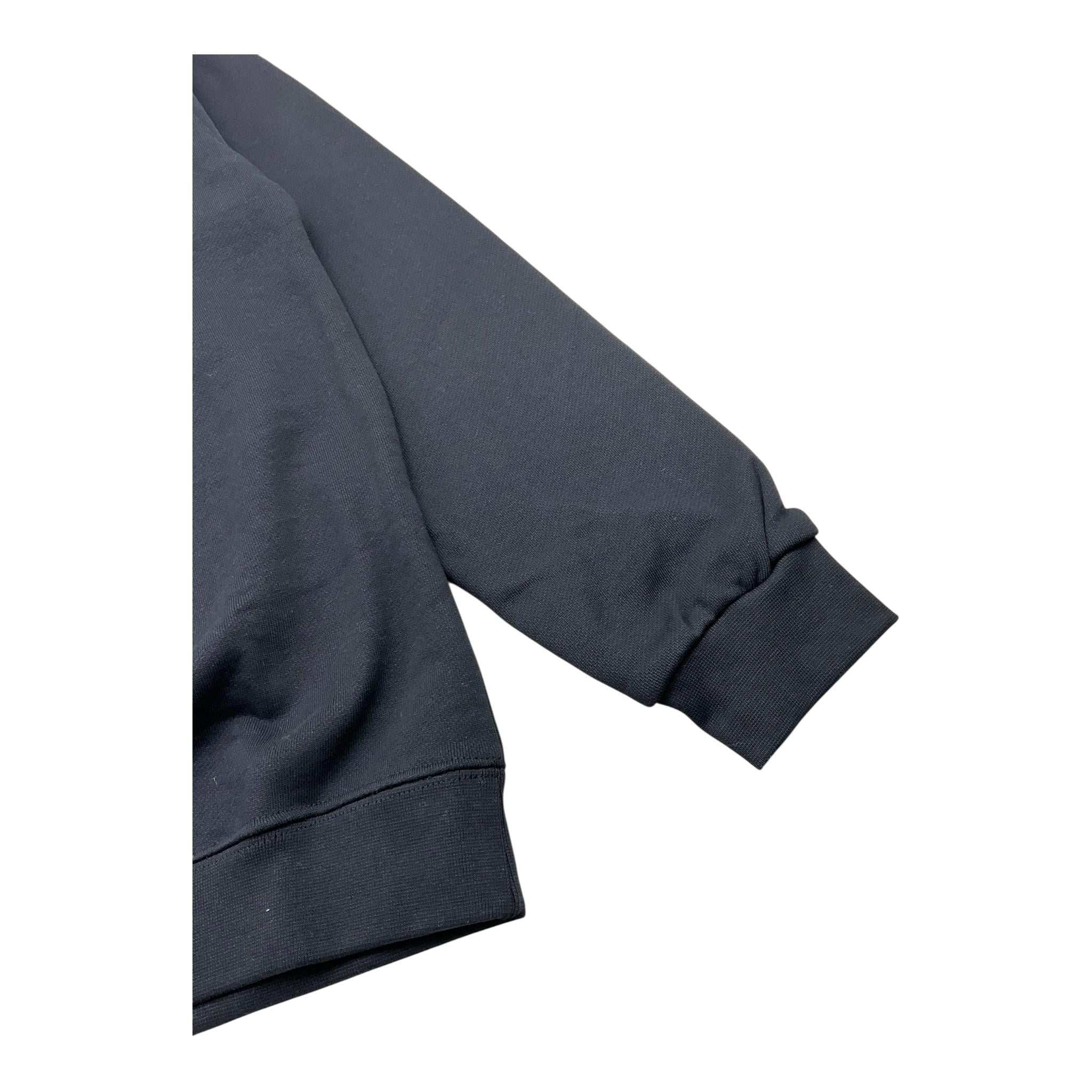 DISCLAIMER felpa chiusa girocollo tinta unita con logo Nero per Bambino 24IDK58220X NERO DISCLAIMER 