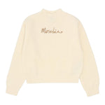 MOSCHINO maglia mezzo collo tinta unita con stampa Panna per Bambina HDW023 PANNA MOSCHINO 