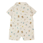 Moschino Pagliaccetto Tinta Unita con Stampa per Neonata MUY07J PANNA MOSCHINO 