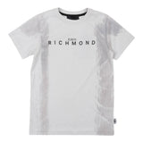 John Richmond T-Shirt Girocollo tinta unita con Stampa Grigio per Bambino RBP25077TSXX GRIGIO JOHN RICHMOND 
