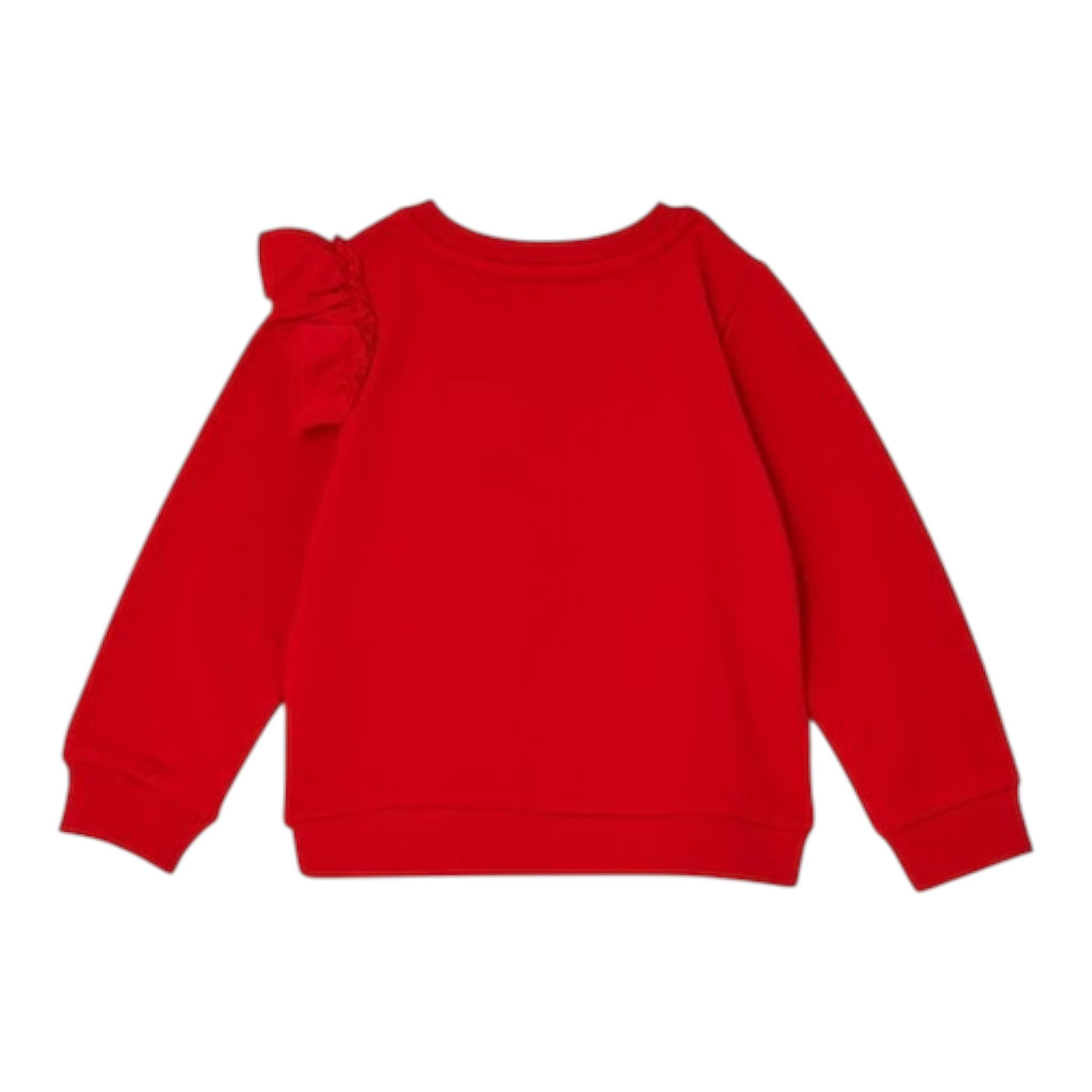 LIU JO felpa girocollo tinta unita con rosa Rosso per Bambina KF3153 ROSSO LIU JO 