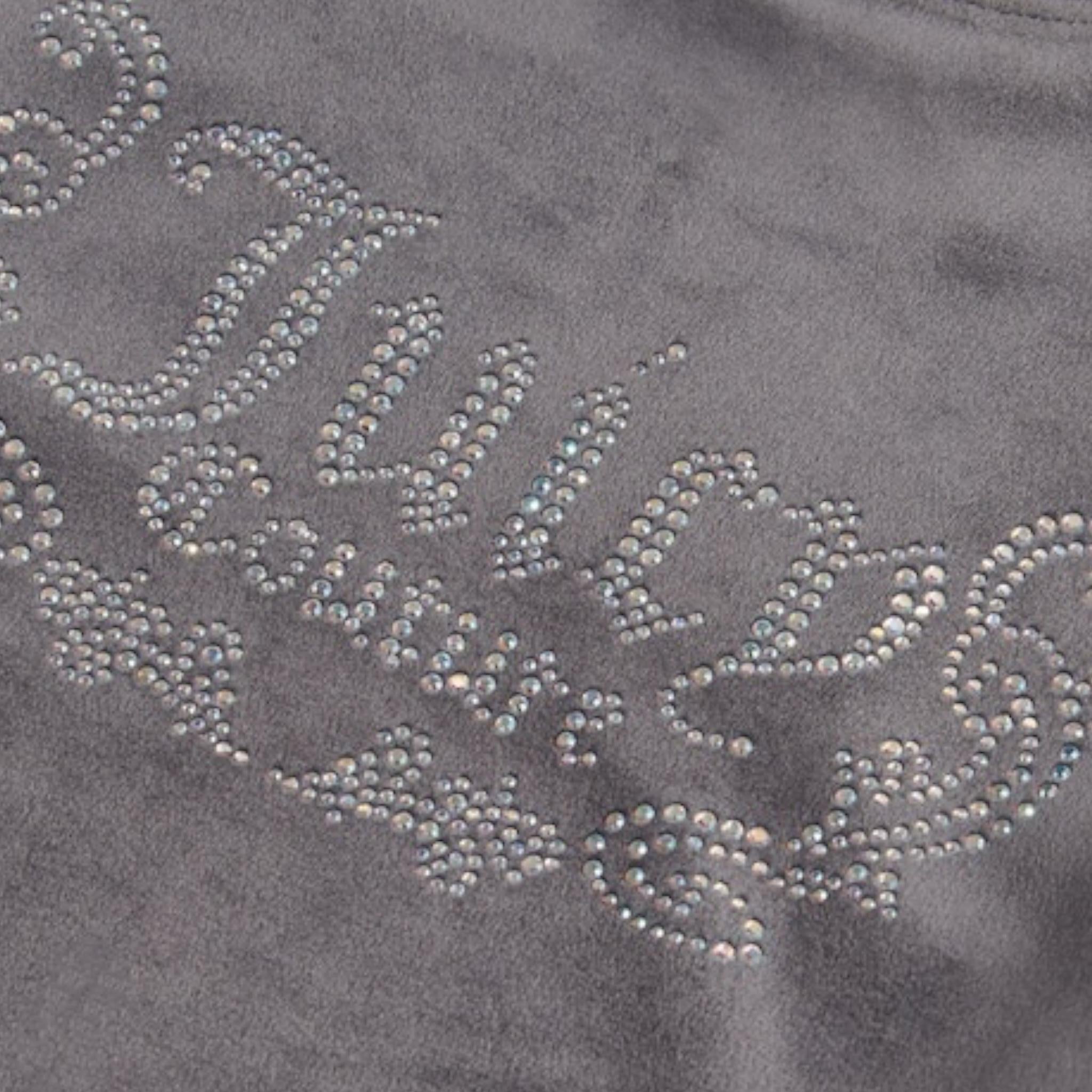 Juicy Couture Felpa Tinta Unita Girocollo con Brillantini per Bambina JBX6496 GRIGIO JUICY COUTURE 