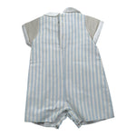 La Stupenderia Pagliaccetto Tricolore con Fantasia A Righe per Neonato TBPG59 BEIGE LA STUPENDERIA 