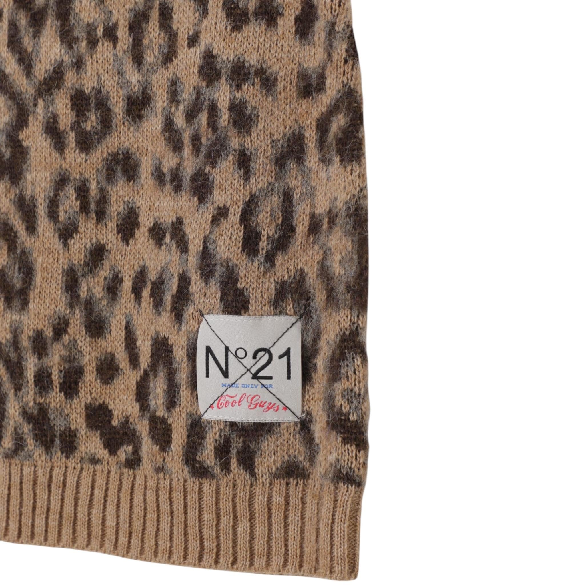 N°21 gonna tinta unita con fantasia maculato Beige per Bambina N21994 BEIGE N°21 