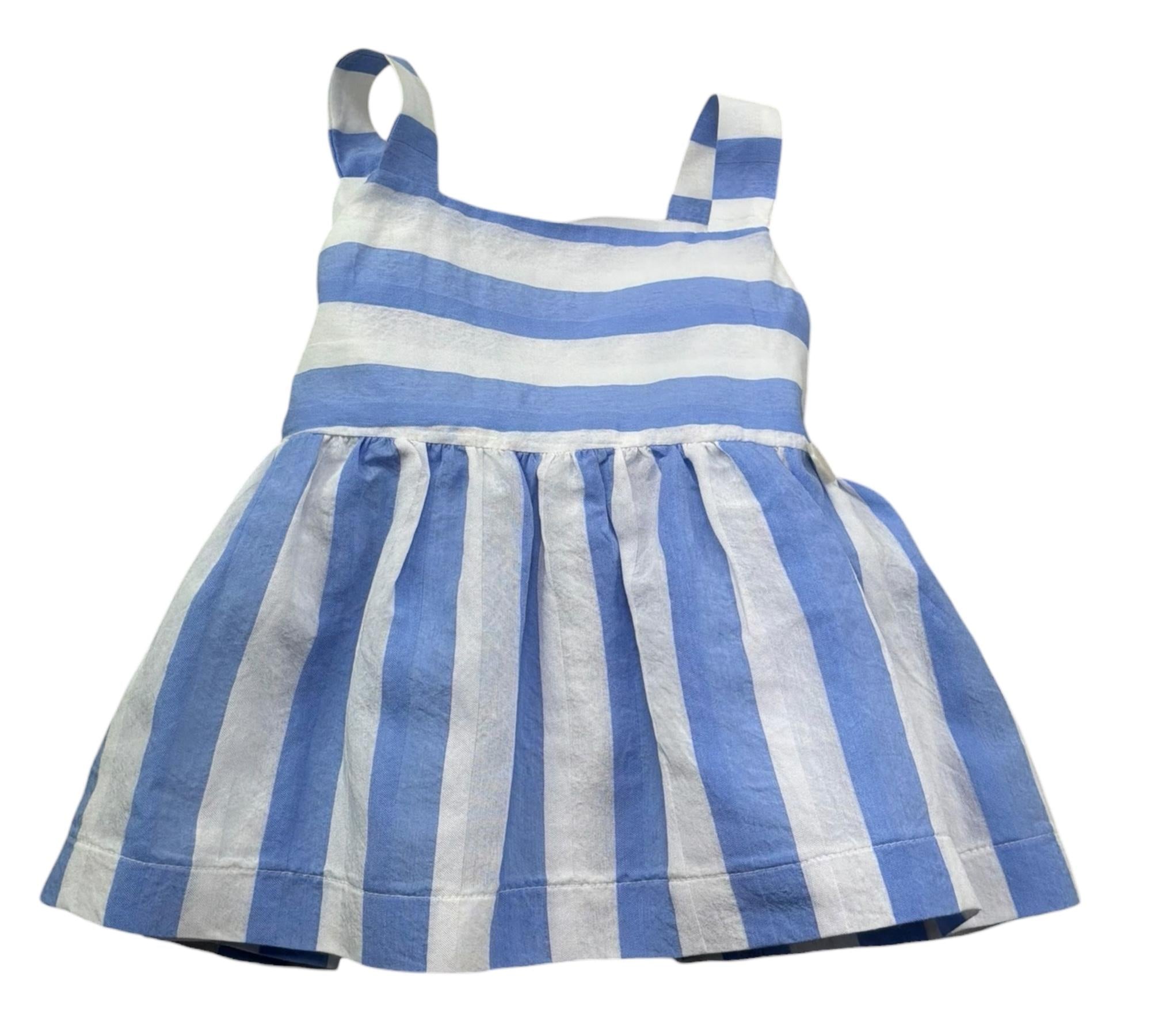 Le Bebe Camicia Giromanica Fantasia A Righe per Neonata LBG6430 BIANCO/AZZURRO LE BEBE 
