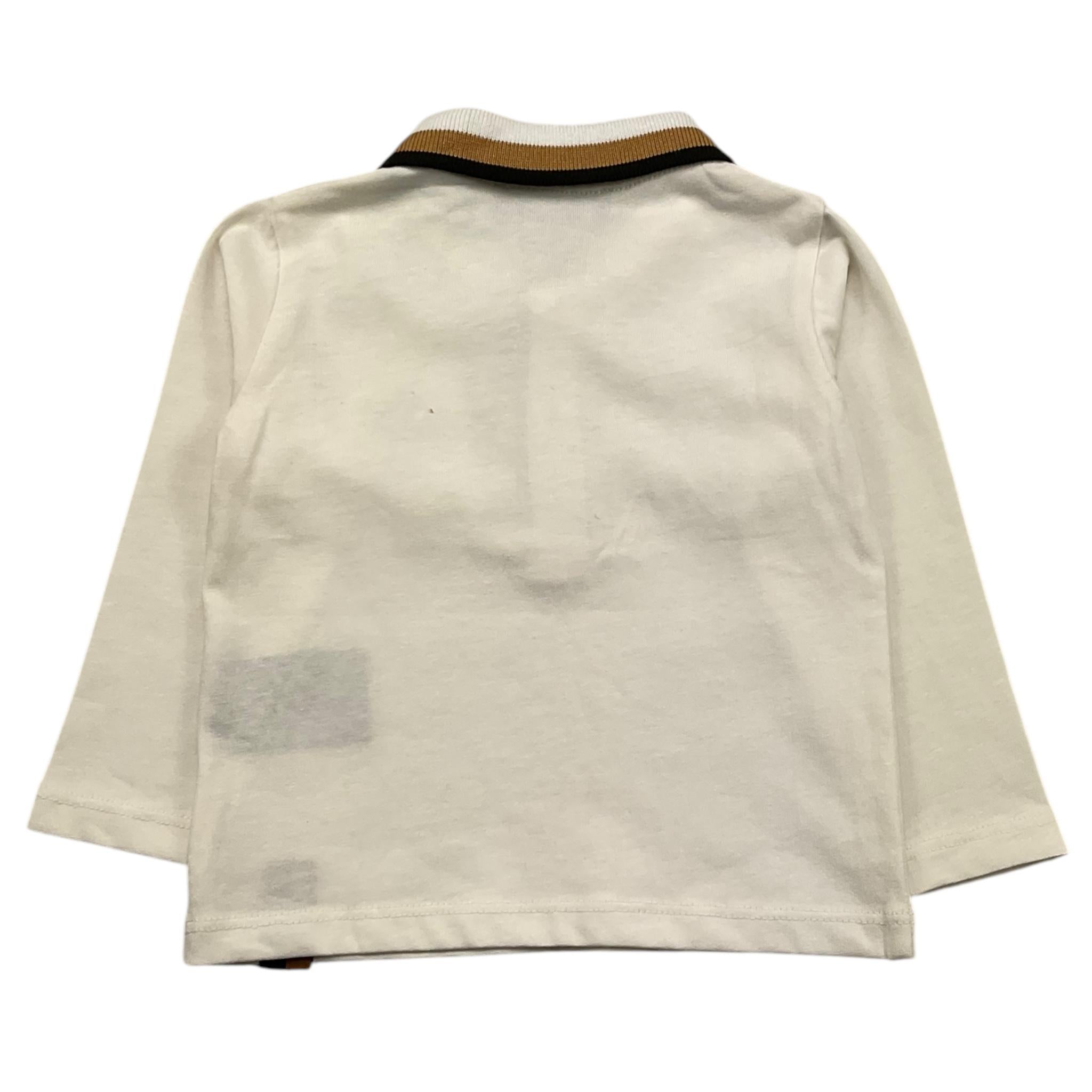 TRUSSARDI polo manica lunga tinta unita Bianco per Neonato TIA25072 BIANCO TRUSSARDI 