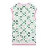 Karl Lagerfeld Plain Knitted Armhole Dress With Contrast Prints White For Girls
