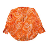 F**K Orange Patterned Long Sleeve Solid Color Shirt For Girls