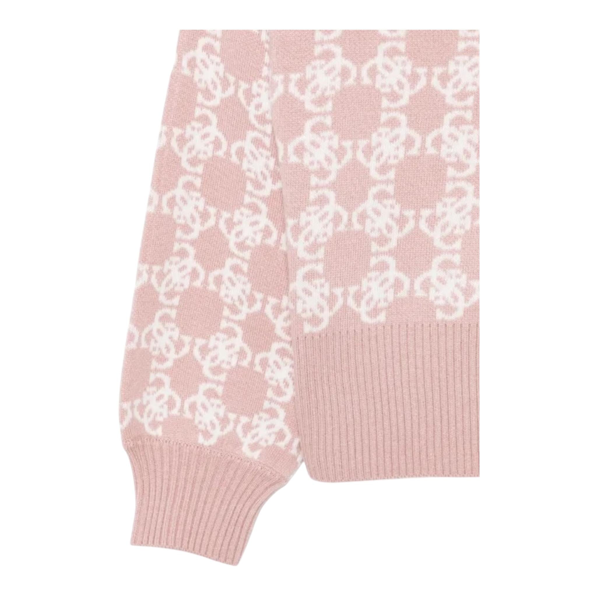 GUESS maglia girocollo tinta unita con stampe in contrasto Rosa per Bambina J4BR04Z3K10 ROSA GUESS 