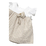 Mayoral Set 2 Pezzi Abito-Coulotte Bicolore per Neonata 1845 BIANCO/BEIGE MAYORAL 