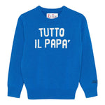 SAINT BARTH maglia girocollo tinta unita con stampa ''tutto il papà'' Cobalto per Neonato TUTTOPAP COBALTO SAINT BARTH 