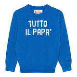 SAINT BARTH maglia girocollo tinta unita con stampa ''tutto il papà'' Cobalto per Neonato TUTTOPAP COBALTO SAINT BARTH 