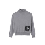 N°21 maglia modello lupetto tinta unita con logo Grigio per Bambino N21956 GRIGIO N°21 