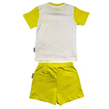 Bikkembergs 2 Piece Set T-Shirt-Bermuda Two-Tone White/Yellow For Newborns