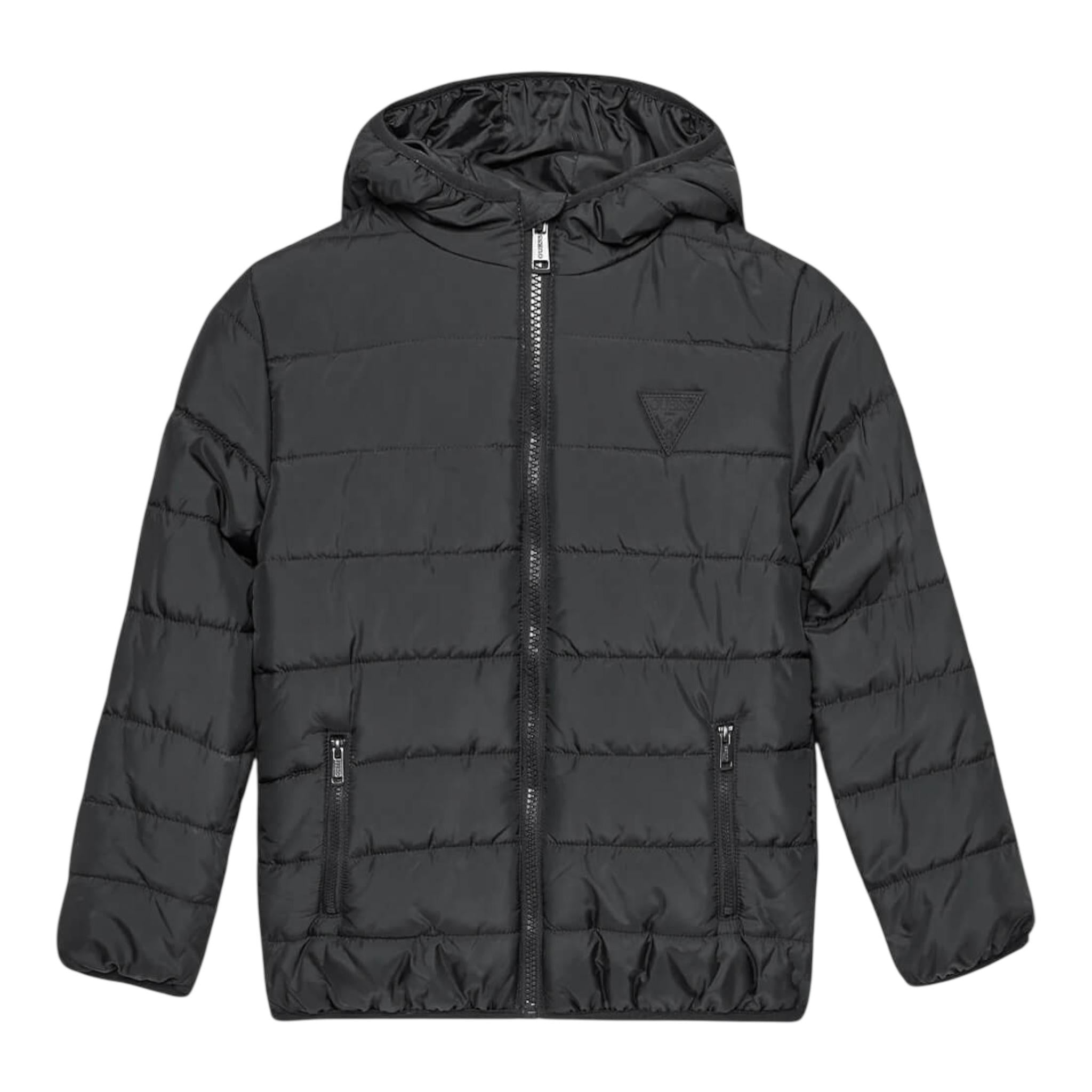 GUESS giubbino tinta unita con cappuccio Nero per Bambino H4BJ10WCFM0 NERO GUESS 
