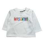 MOSCHINO shirt girocollo tinta unita con stampa Bianco per Neonato M5O00R BIANCO MOSCHINO 