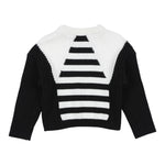 BALMAIN maglia girocollo con logo bicolore Nero/panna per Bambina 6R9A00 NERO/PANNA BALMAIN 