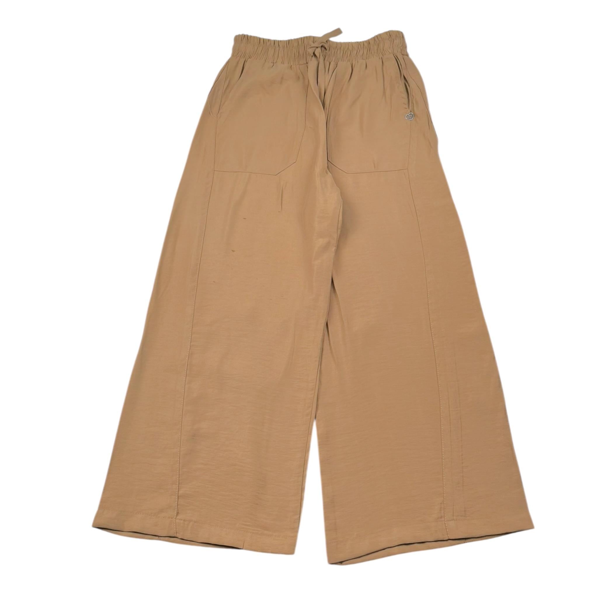 Please Pantalone Tinta Unita Modello A Palazzo per Bambina PE95270G72 CAMMELLO PLEASE 