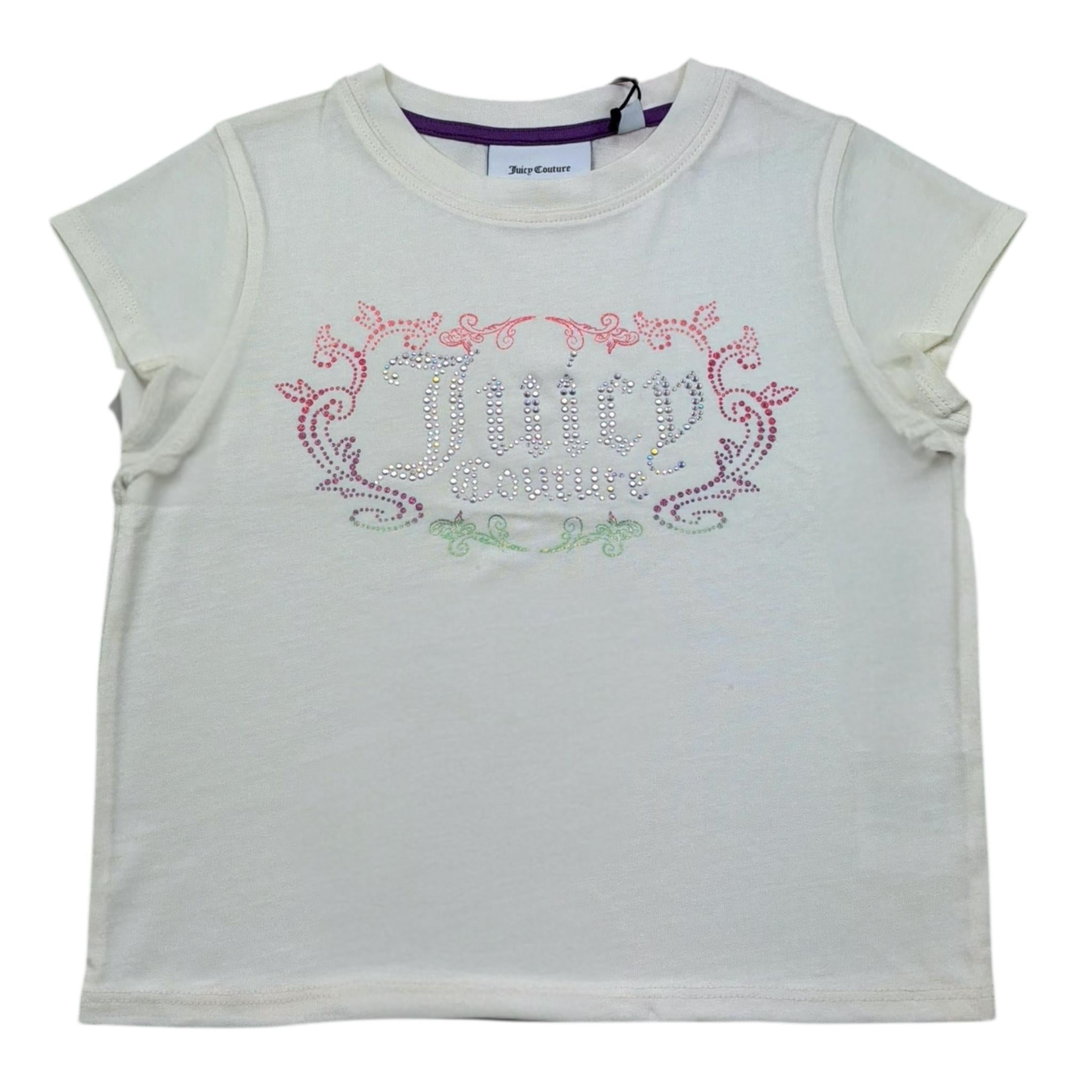 Juicy Couture Completo 2 Pezzi T-Shirt-Short Bicolore per Bambina JBX6511X VIOLA/PANNA JUICY COUTURE 
