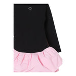 TWINSET abito manica lunga tinta unita con gonna in contrasto Nero per Bambina 242GJ2052X NERO TWINSET 