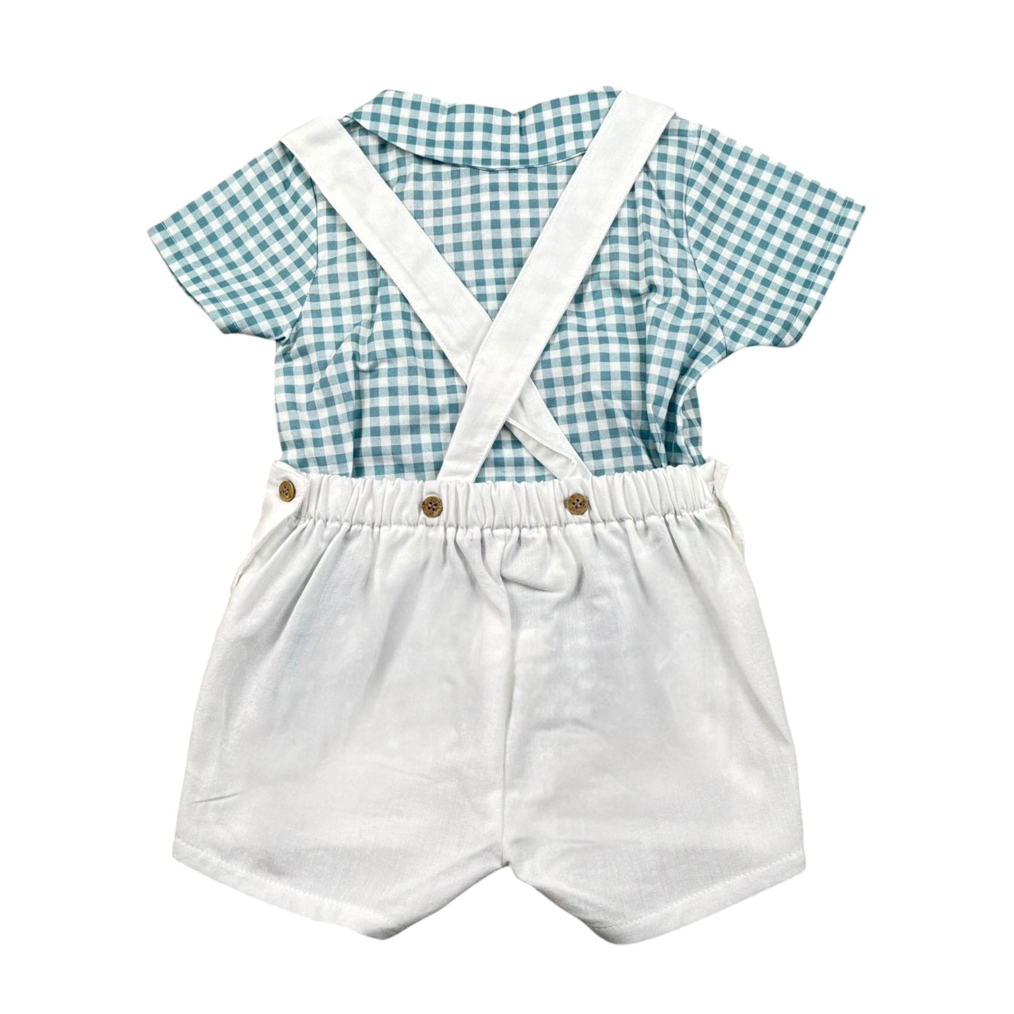 Babidu Completo 2 Pezzi Camicia-Salopette per Neonato 40406 BAINCO/VERDE BABIDU 