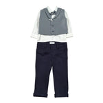 Carlo Pignatelli Completo 4 Pezzi Camicia-Gilet-Papillion-Pantalone per Neonato COMC91102BL BLU CARLO PIGNATELLI 