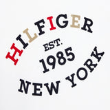 TOMMY HILFIGER shirt girocollo tinta unita con stampa in contrasto Bianco per Bambino KB0KB08659X BIANCO TOMMY HILFIGER 