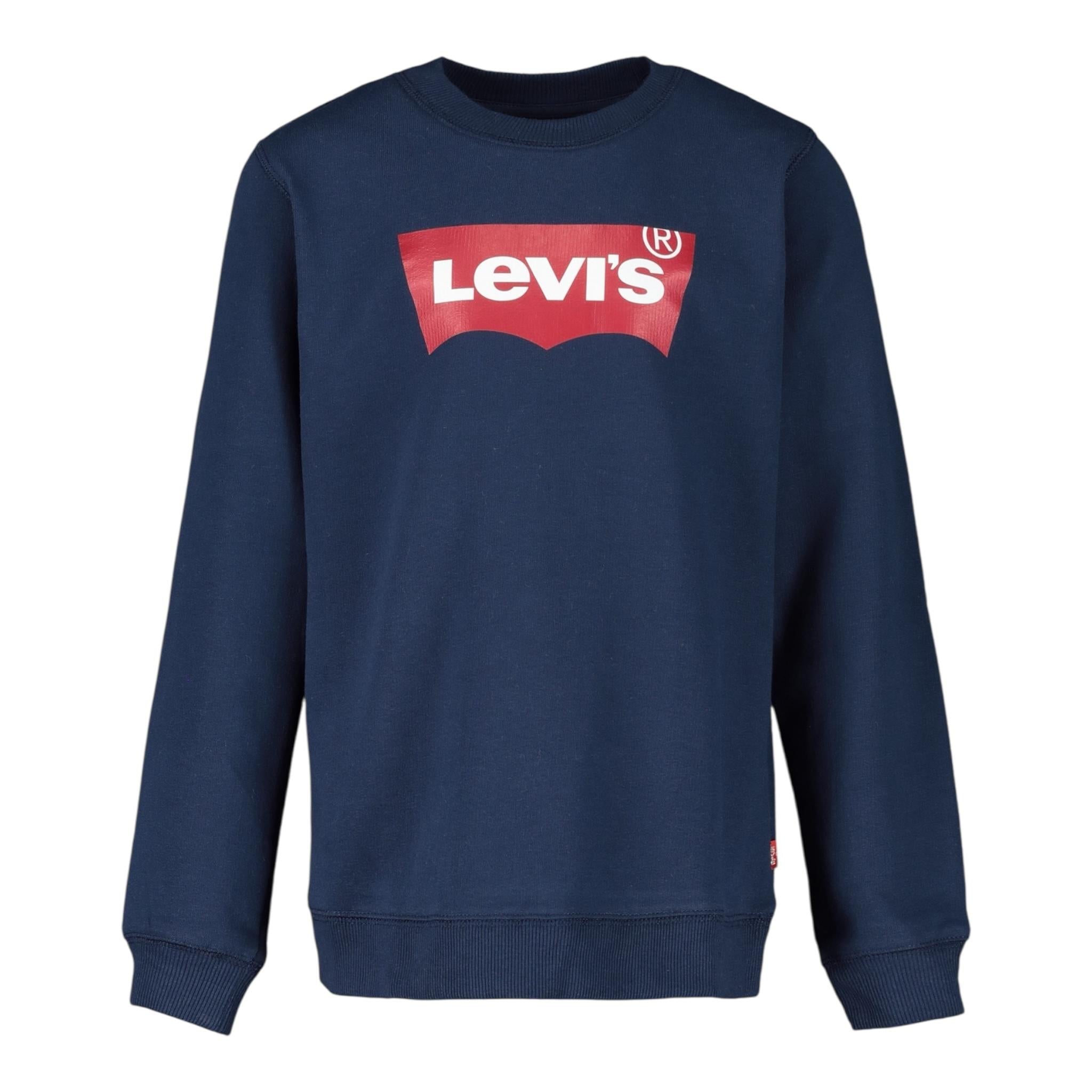 LEVI'S felpa chiusa girocollo tinta unita con stampa logo Blu per Bambino 8E9079X BLU LEVI'S 