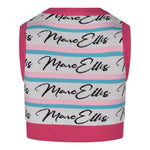 Marc Ellis Top Giromanica tinta unita con Stampa Bianco per Bambina JMJTP01201X BIANCO MARC ELLIS 