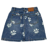 Ermanno Scervino Solid Color Denim Skirt With Adjustable Waist Blue For Girls
