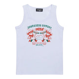 Dsquared2 Canotta Tinta Unita Girocollo con Stampa per Bambino DQ2974 BIANCO DSQUARED2 