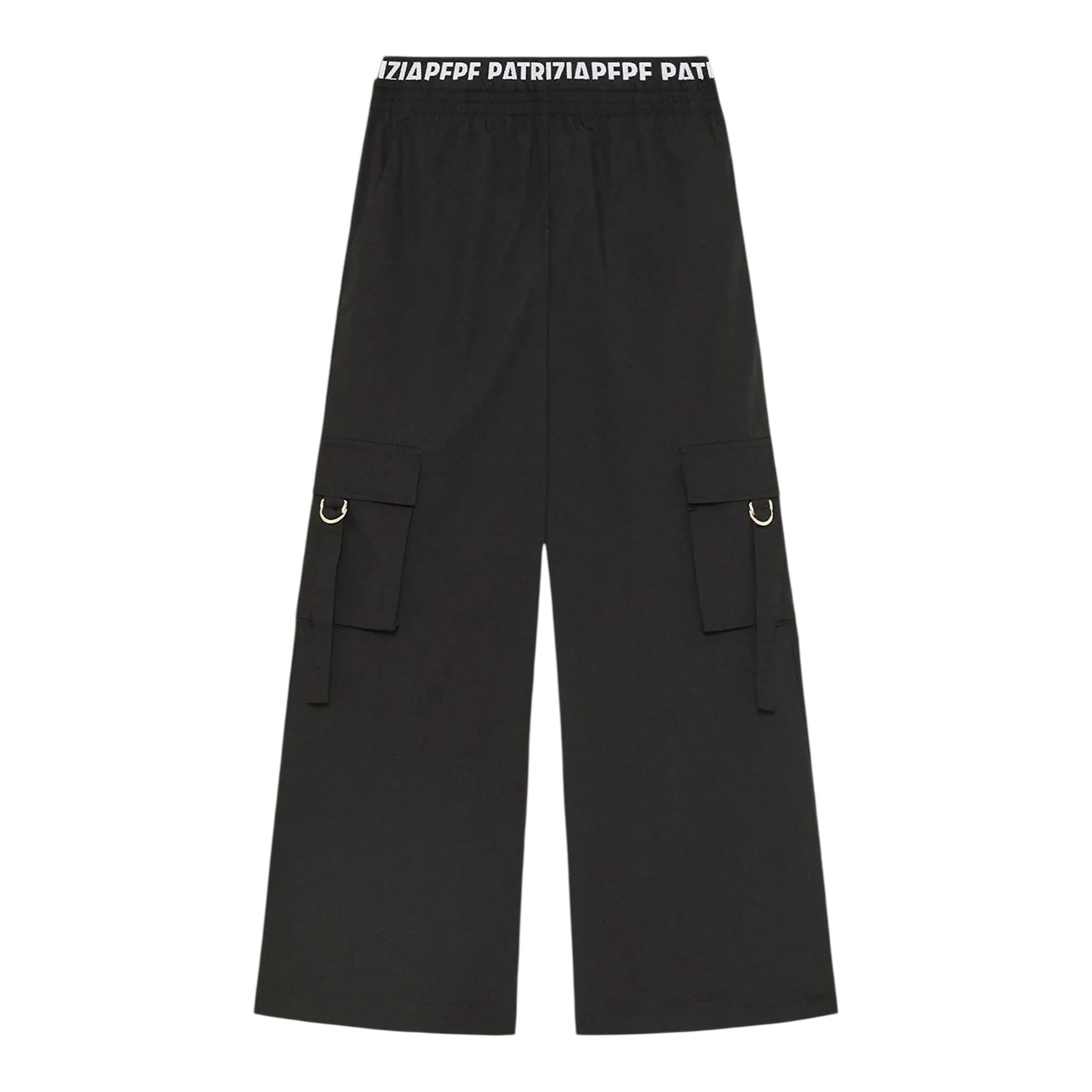 Patrizia Pepe Pantalone Tinta Unita Modello Palazzo per Bambina 7P0385 NERO PATRIZIA PEPE 