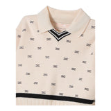 ELISABETTA FRANCHI maglia tinta unita con colletto e brillantini Crema per Neonata EGMA034 CREMA ELISABETTA FRANCHI 