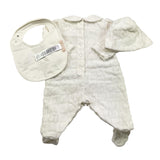 LIU JO set tutina tinta unita con cappello e bavetta in ciniglia Bianco per Neonata HF4001X BIANCO LIU JO 